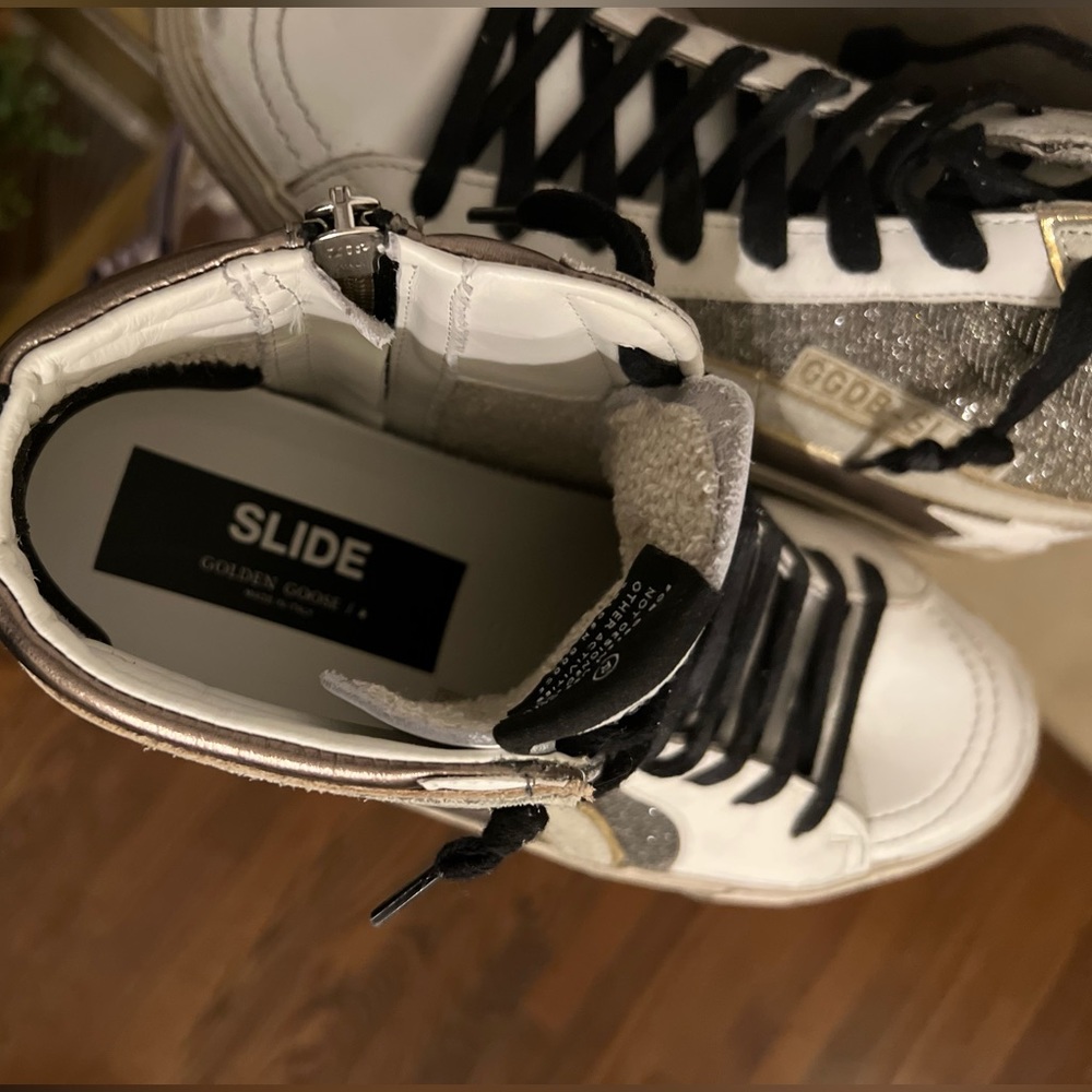 ⭐️Brand New in Box GOLDEN GOOSE SLIDE DOUBLE QUARTER Limited Edition/size 39 ⭐️ - Picture 12 of 13